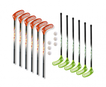 Набор для флорбола из 12 клюшек 95 см и 6 мячей в сумке - Купить недорого в Екатеринбурге качественные Спортивные товары Велосипеды Фитнес аксессуары доставка по России