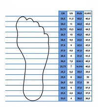 Таблица размеров обуви - Купить недорого в Екатеринбурге качественныеСпортивные товары Велосипеды Фитнес аксессуары доставка по России